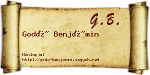 Godó Benjámin névjegykártya