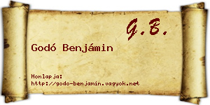 Godó Benjámin névjegykártya